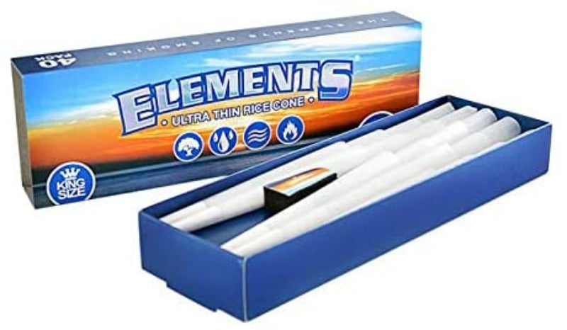 Elements - Ultra Thin Rice  Pre-Rolled - pack of 40 Cones