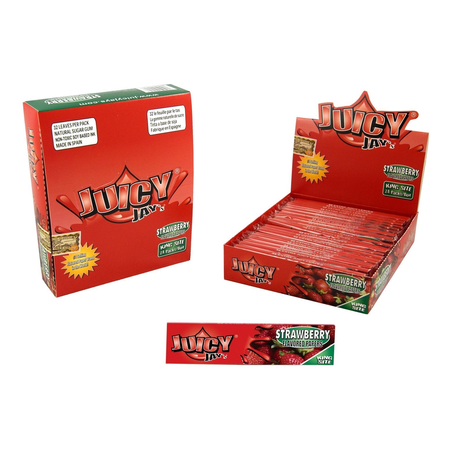 Juicy jay 1-1/4 Strawberry Small Rolling Papers