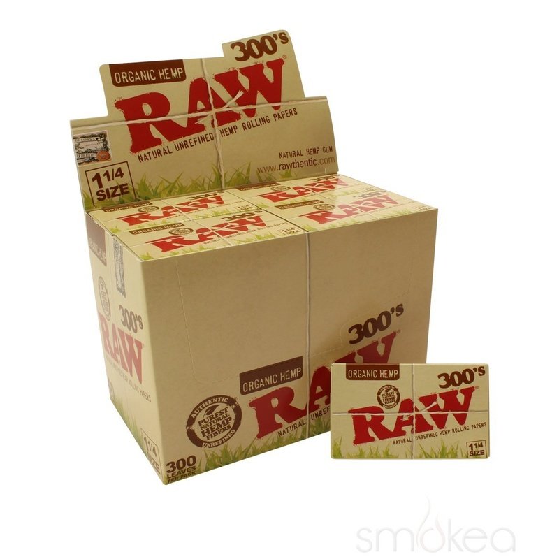 Raw Organic 300,s 1-1/4 Small Rolling Papers